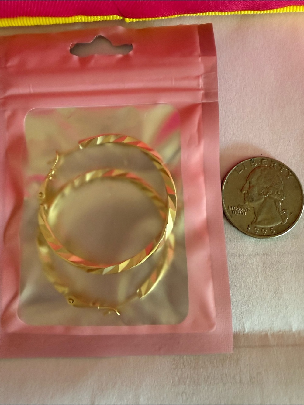 Gold Twisted Hoop Earrings - Women's Jewelry